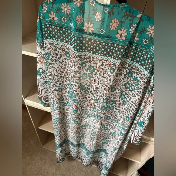 Floral Kimono Long Duster - Picture 8 of 12